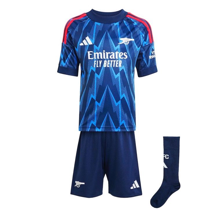 Arsenal Kids Away Kit 2025/26 Adidas Mini Kit Soccer Box
