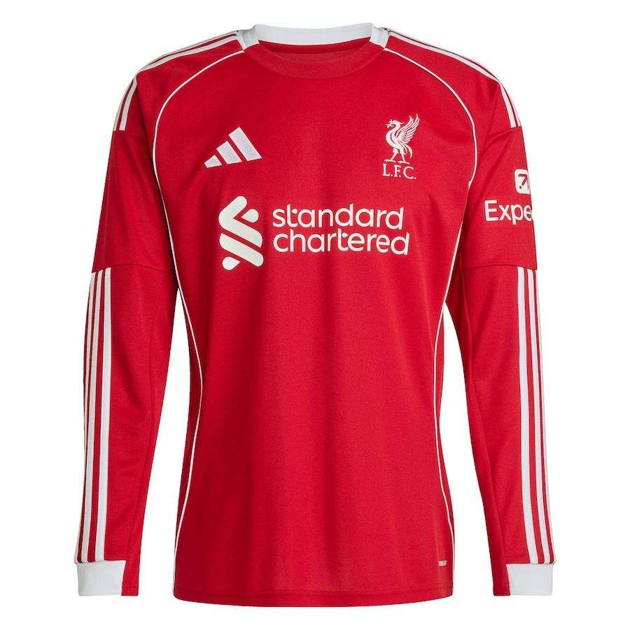 Liverpool Jr Long Sleeved Home Shirt 25/26 | Adidas LFC Jersey