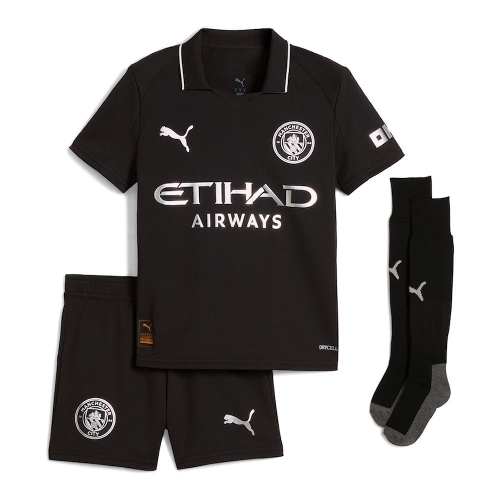 Man City Away Junior Kit 25/26 Puma Kit Great Value