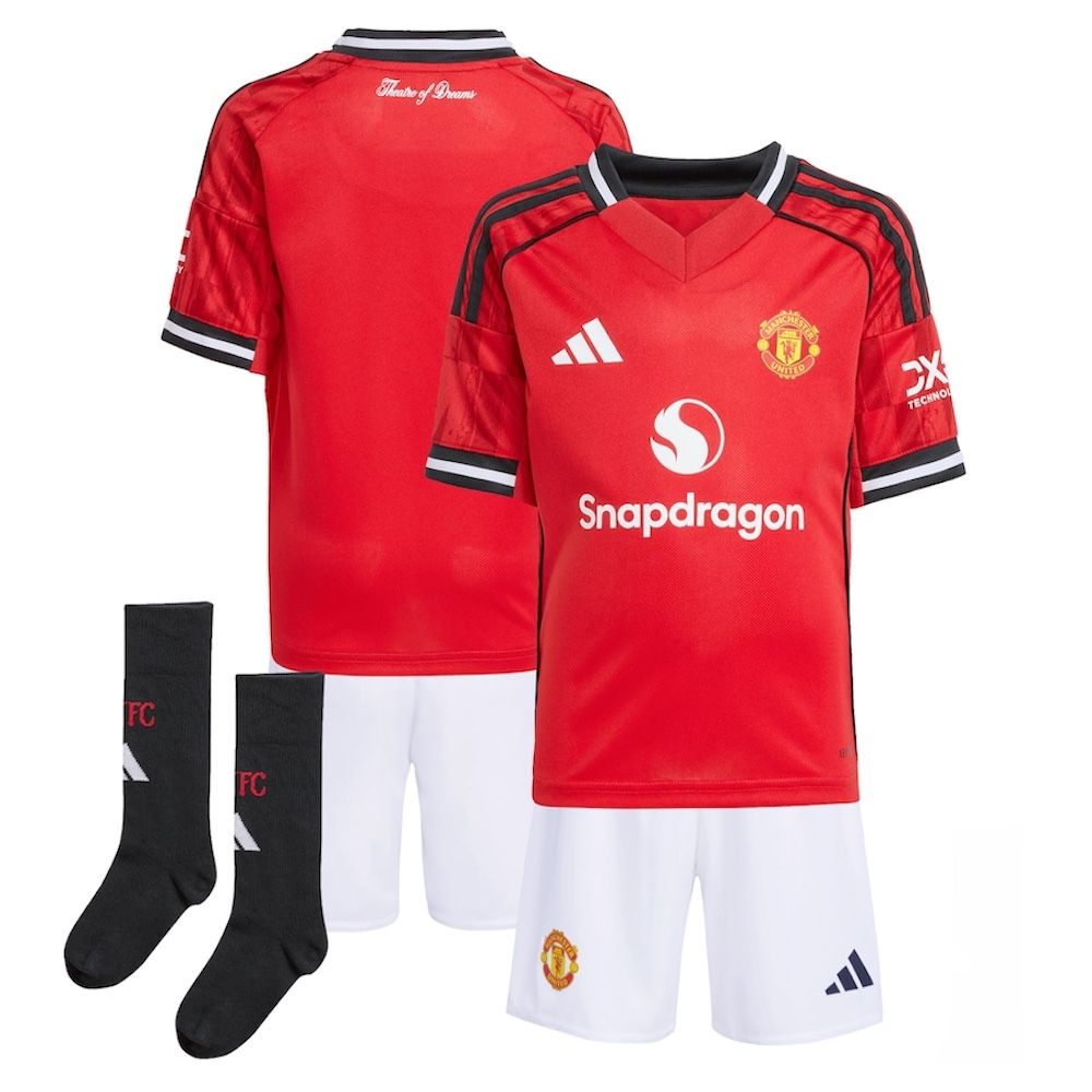 Man Utd Junior Home Kit 25/26 Adidas Official Kit Low Price