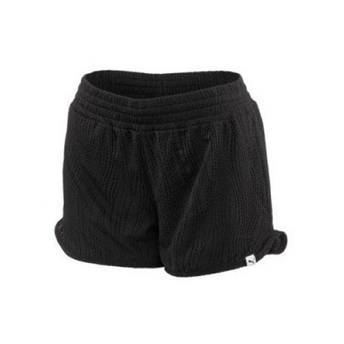 black mesh shorts women's